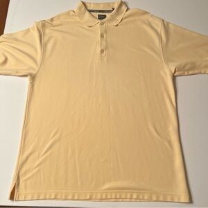 EUC Haggar Cool 18 Mens‎ Polo Shirt Large Golf Tennis Short Sleeve (Y)
